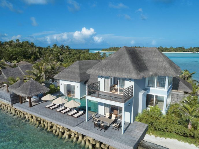 Naladhu Private Island Maldives Resort - South Male Atoll, Maldives - Two Bedroom Beach Pool Residence Aerial View