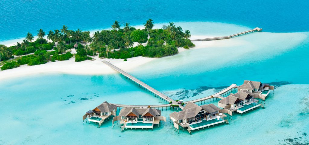 Niyama Private Islands Maldives Resort - Dhaalu Atoll, Maldives - The Crescent Overwater Pavilion Aerial View
