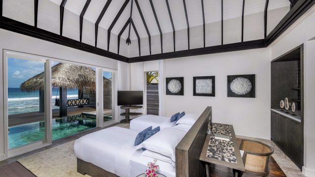 Naladhu Private Island Maldives Resort - South Male Atoll, Maldives - Two Bedroom Beach Pool Residence Bedroom Pool View