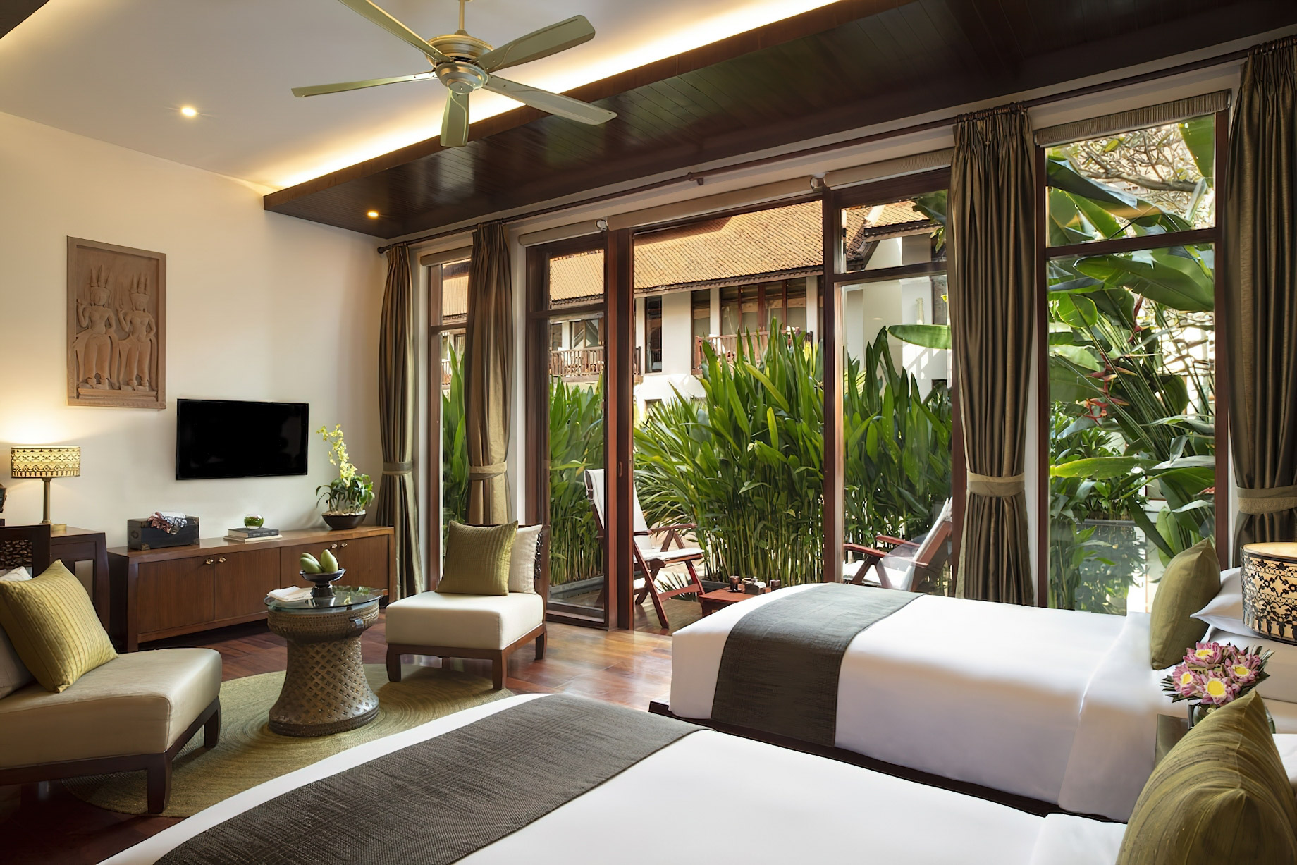 Anantara Angkor Resort – Siem Reap, Cambodia – Terrace Suite Twin Beds