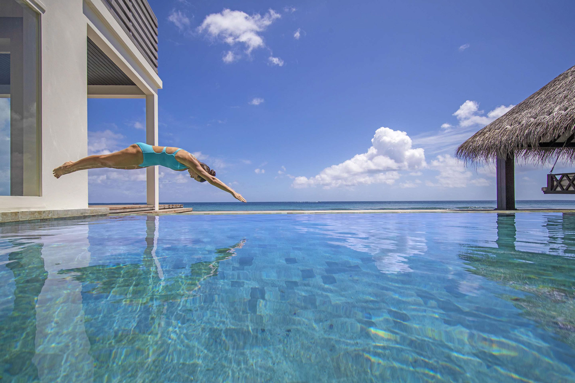 Naladhu Private Island Maldives Resort – South Male Atoll, Maldives – Two Bedroom Beach Pool Residence Pool Deck Ocean View