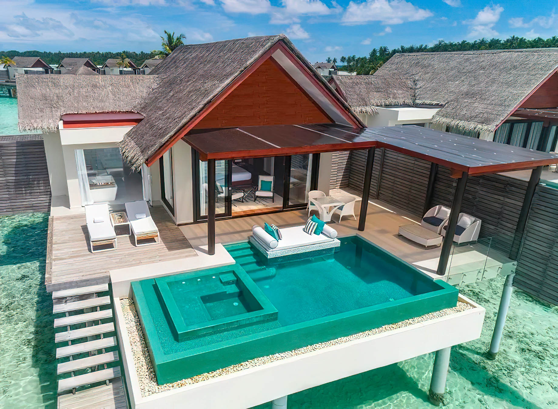 Niyama Private Islands Maldives Resort – Dhaalu Atoll, Maldives – Water Pool Villa Aerial View