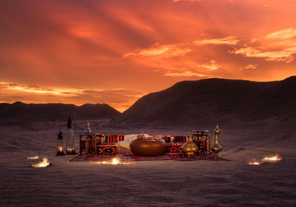 Anantara Sahara Tozeur Resort & Villas - Tozeur, Tunisia - Desert Private Dining Adventure Sunset