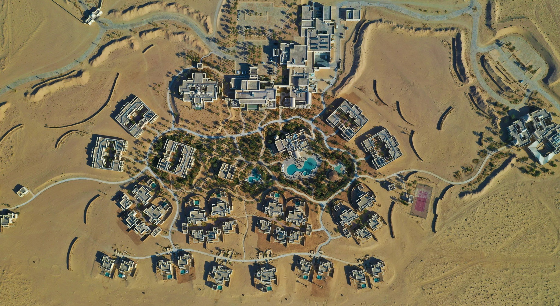 Anantara Sahara Tozeur Resort & Villas – Tozeur, Tunisia – Overhead Aerial View