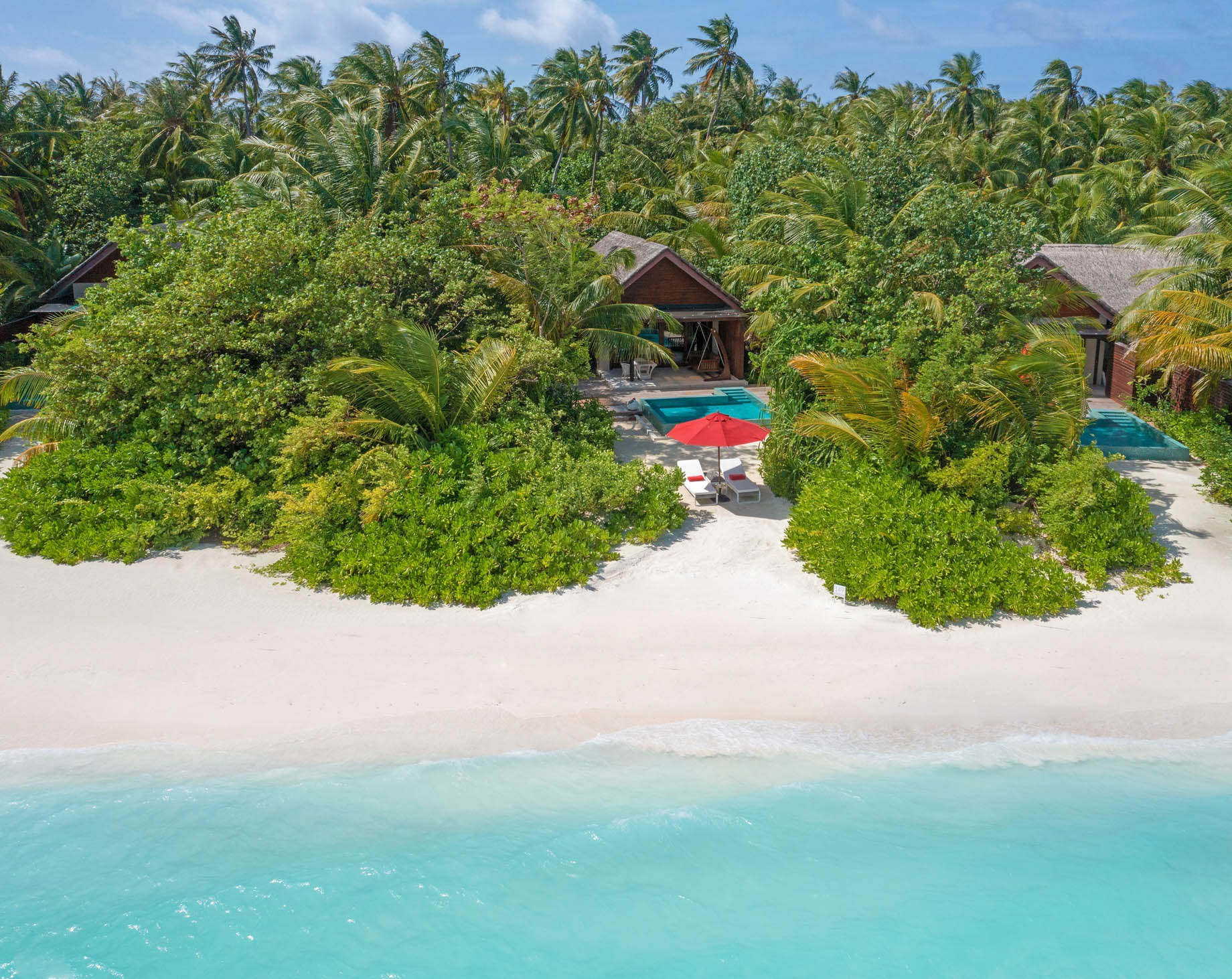 Niyama Private Islands Maldives Resort – Dhaalu Atoll, Maldives – Beach Villa Aerial View