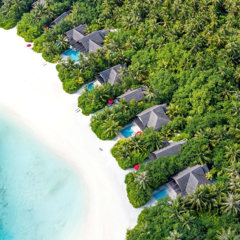 Niyama Private Islands Maldives Resort – Dhaalu Atoll, Maldives – Beach Pool Villas Aerial View