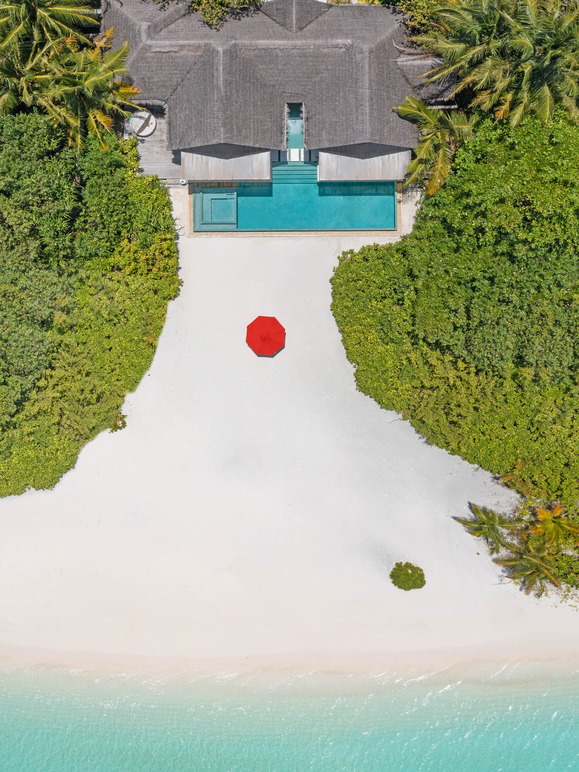 Niyama Private Islands Maldives Resort – Dhaalu Atoll, Maldives – One Bedroom Beach Pool Pavilion Overhead Aerial View
