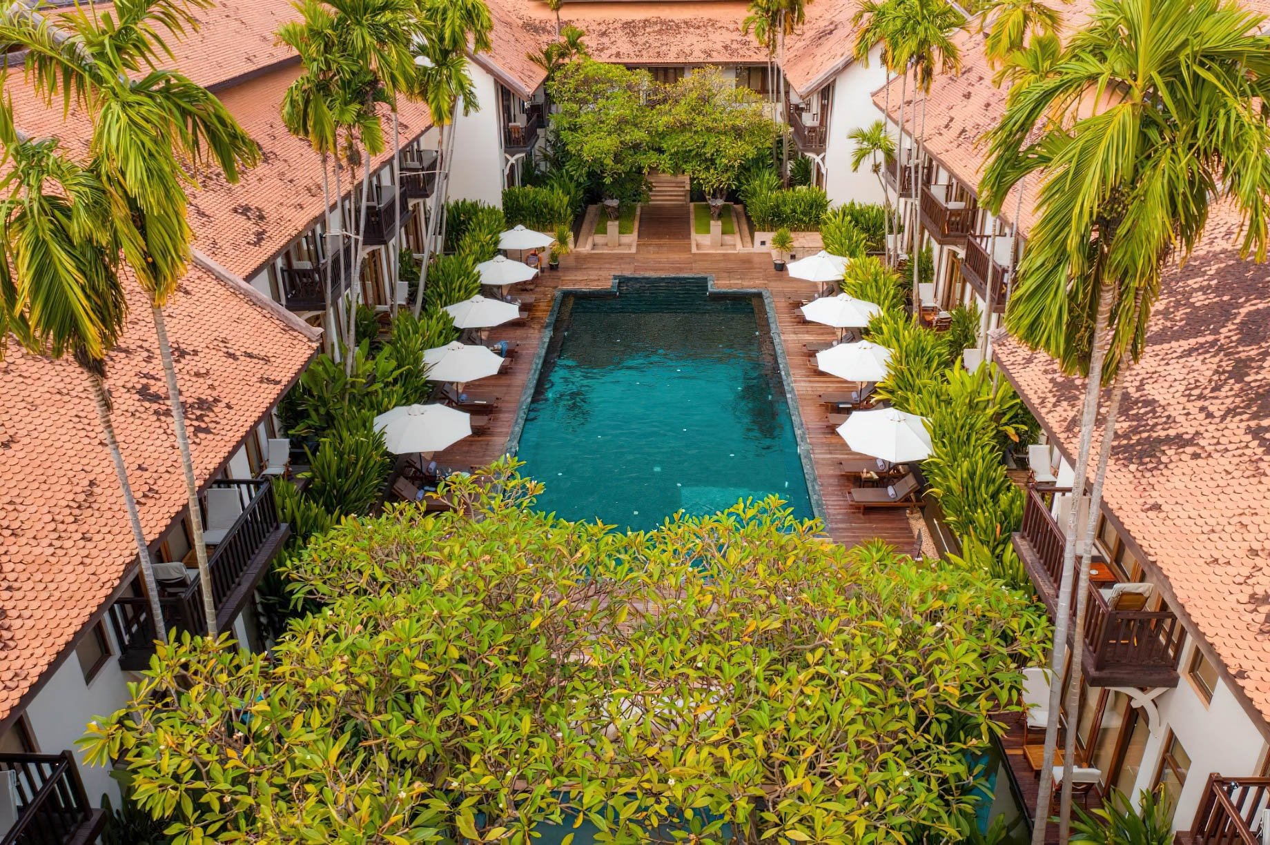 Anantara Angkor Resort – Siem Reap, Cambodia – Pool Deck Aerial View