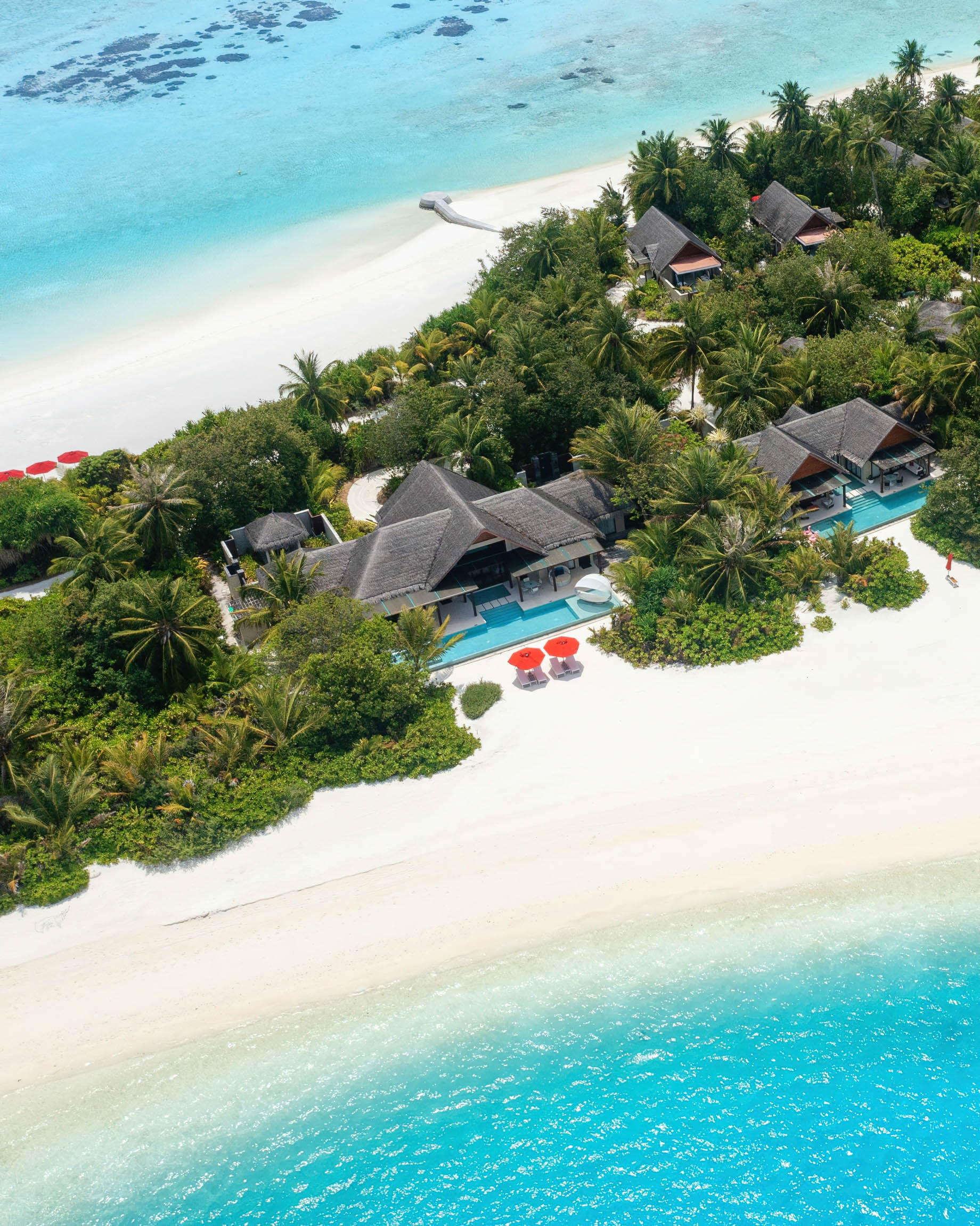 Niyama Private Islands Maldives Resort – Dhaalu Atoll, Maldives – Two Bedroom Beach Pool Pavilion Aerial View