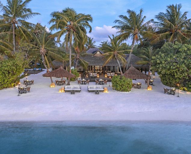 Naladhu Private Island Maldives Resort - South Male Atoll, Maldives - The Living Room Restaurant Beach Dining
