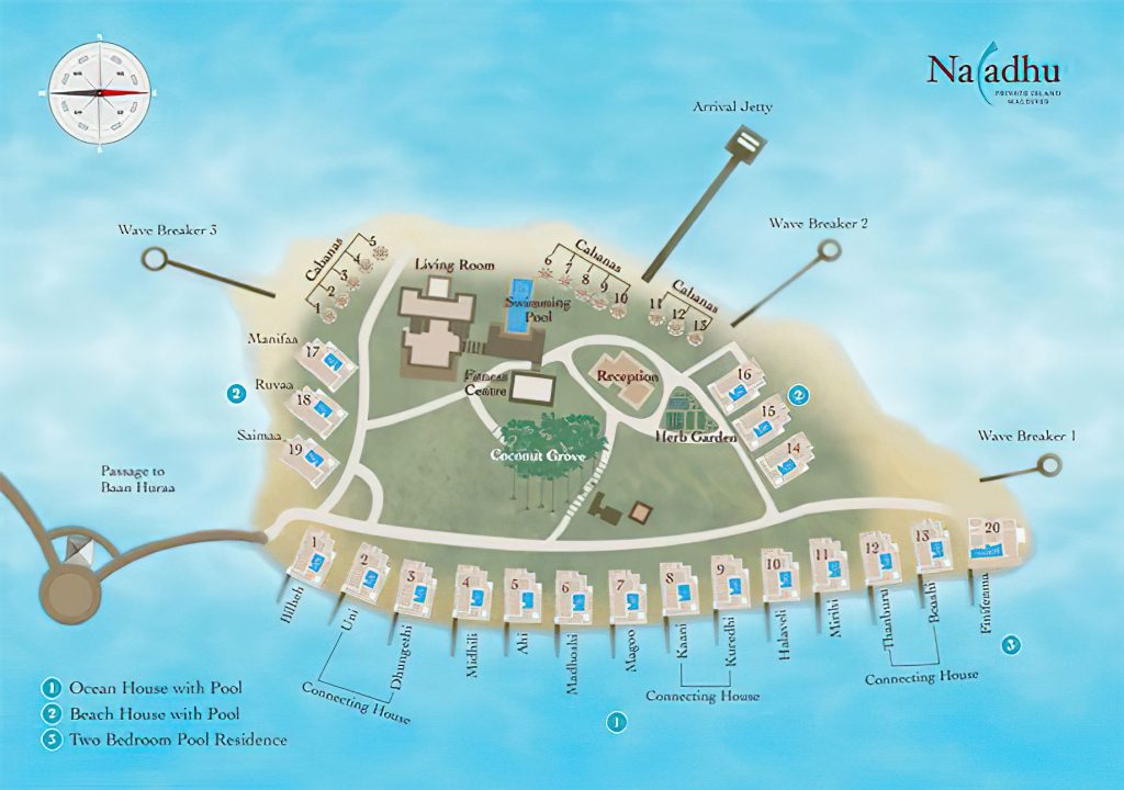 Naladhu Private Island Maldives Resort - South Male Atoll, Maldives - Map