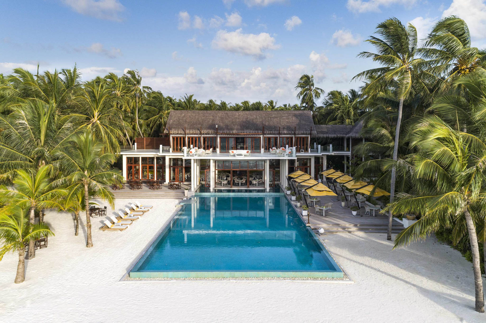 Niyama Private Islands Maldives Resort - Dhaalu Atoll, Maldives - Dune Beach Club Aerial View