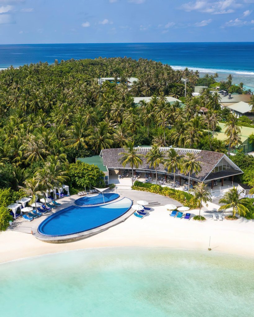 Niyama Private Islands Maldives Resort - Dhaalu Atoll, Maldives - Blu Restaurant Aerial View