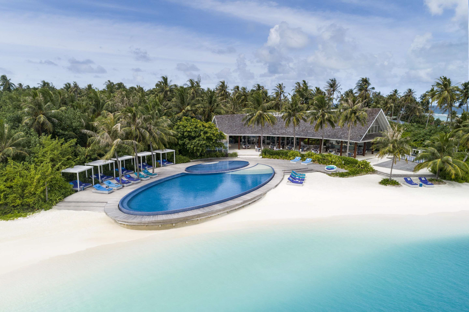 Niyama Private Islands Maldives Resort - Dhaalu Atoll, Maldives - Blu Restaurant Aerial View