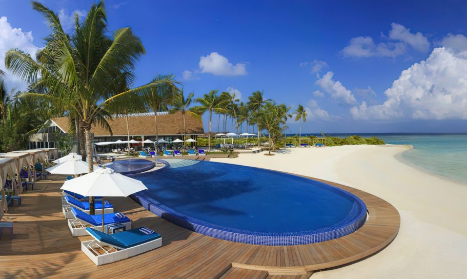 Niyama Private Islands Maldives Resort - Dhaalu Atoll, Maldives - Blu Restaurant Pool and Beach