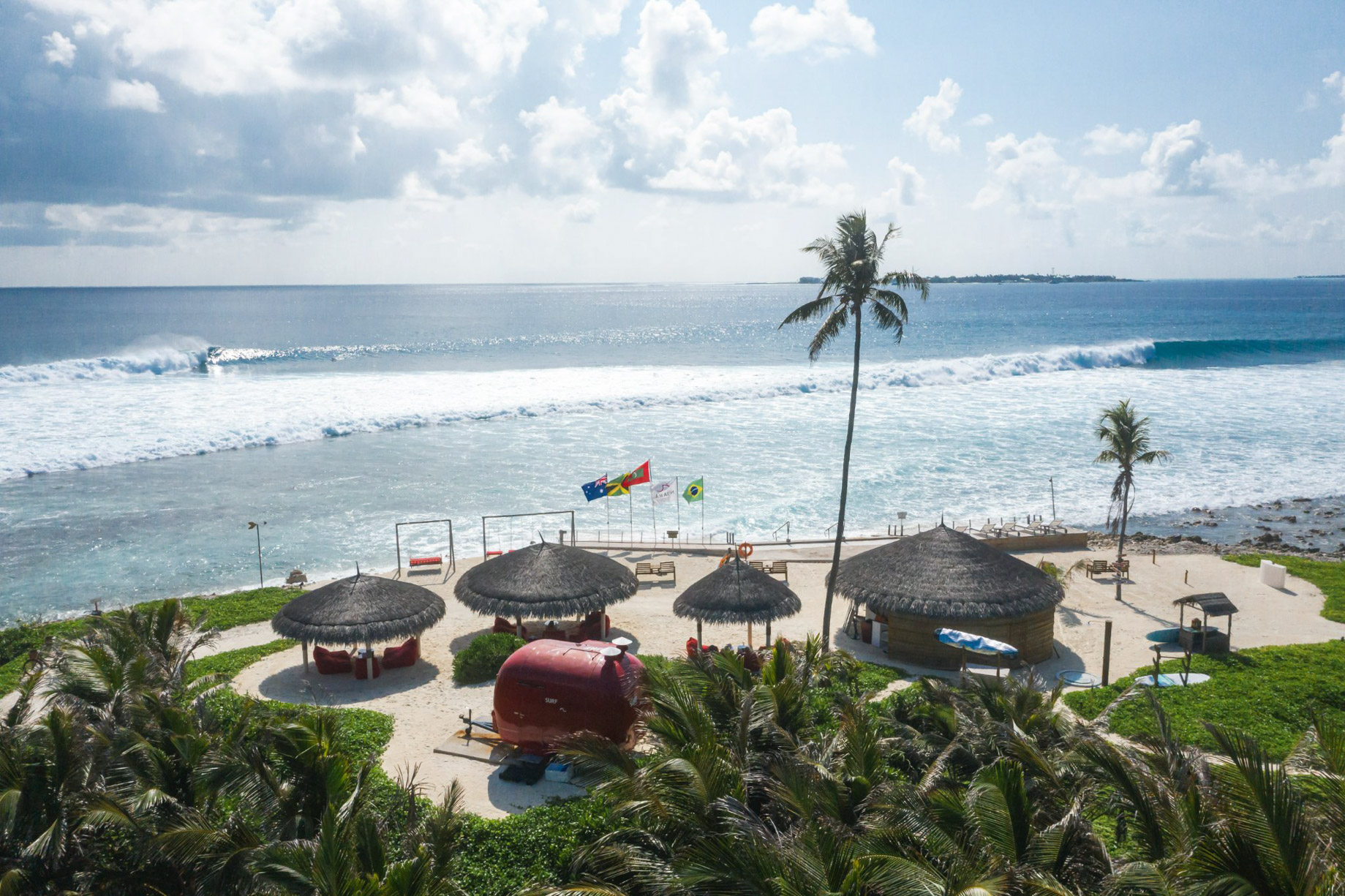 Niyama Private Islands Maldives Resort – Dhaalu Atoll, Maldives – Surf Center Aerial View