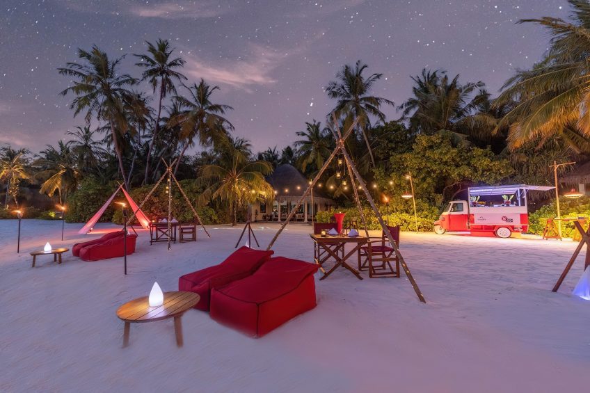 Niyama Private Islands Maldives Resort - Dhaalu Atoll, Maldives - Beach Dining Night View