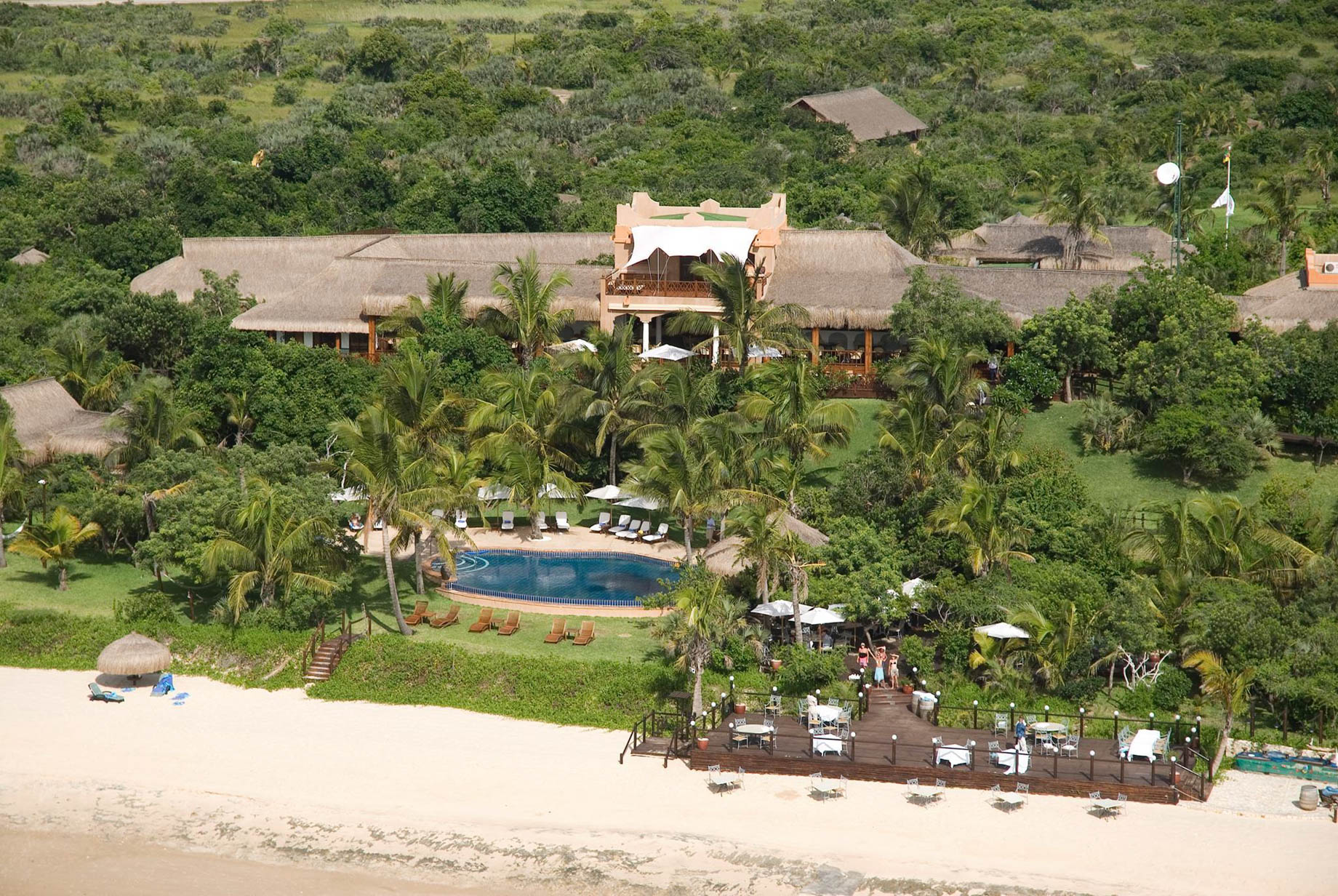 Anantara Bazaruto Island Resort – Mozambique – Pool Deck Aerial View
