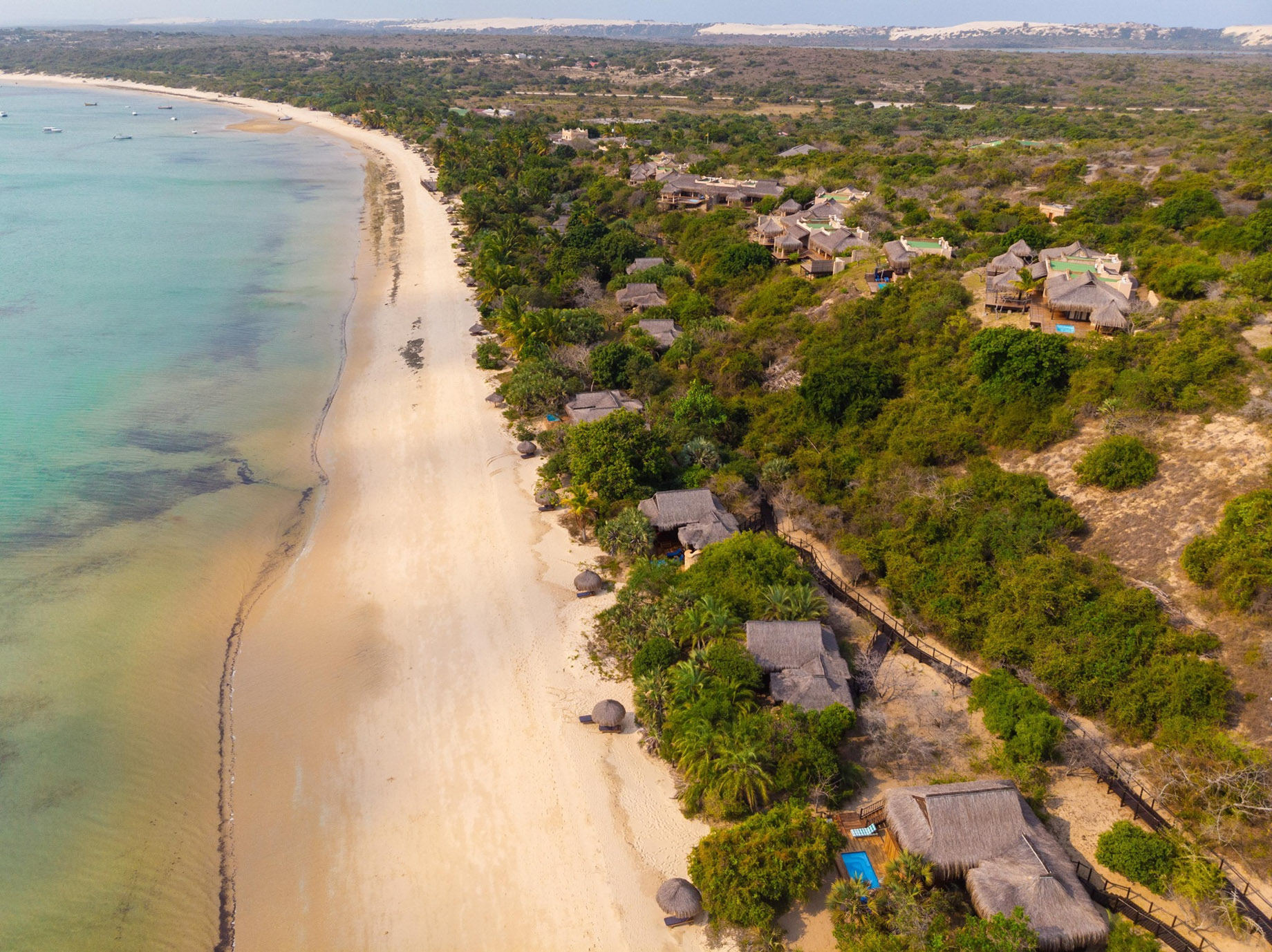 Anantara Bazaruto Island Resort - Mozambique - Beach Villas Aerial View