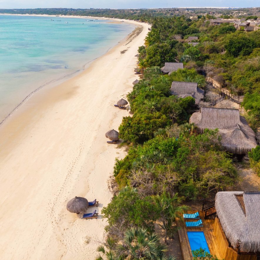 Anantara Bazaruto Island Resort - Mozambique - Beach Villas Aerial View