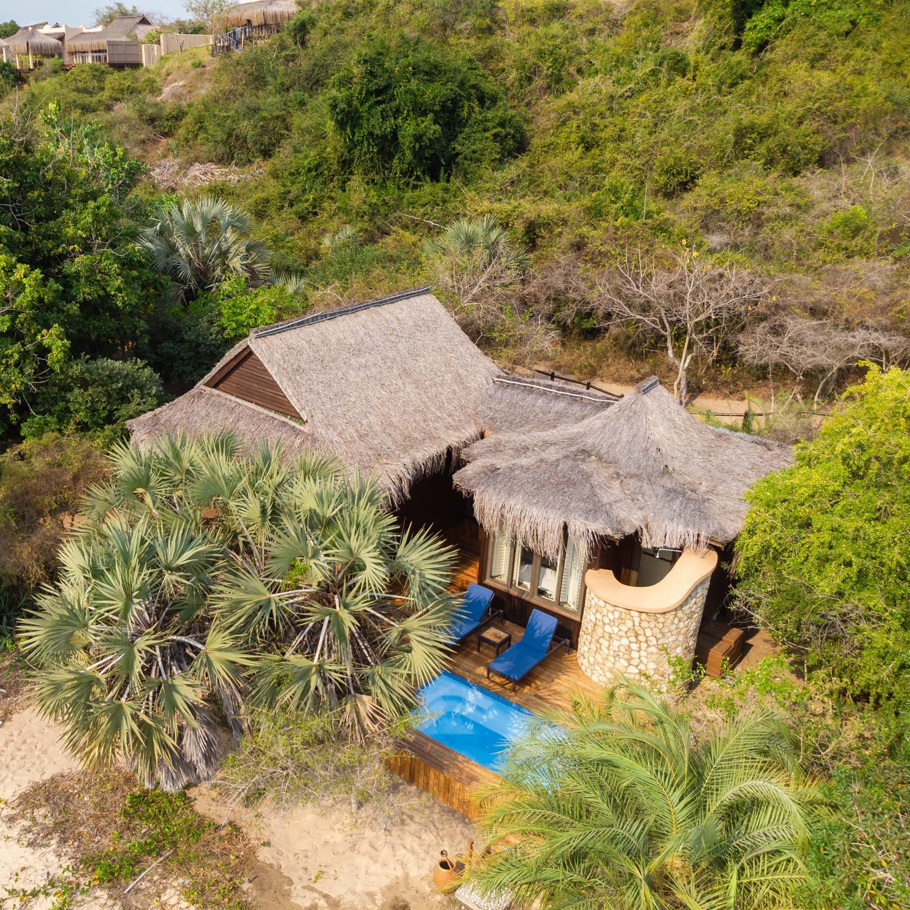 Anantara Bazaruto Island Resort - Mozambique - Beach Villa Aerial View