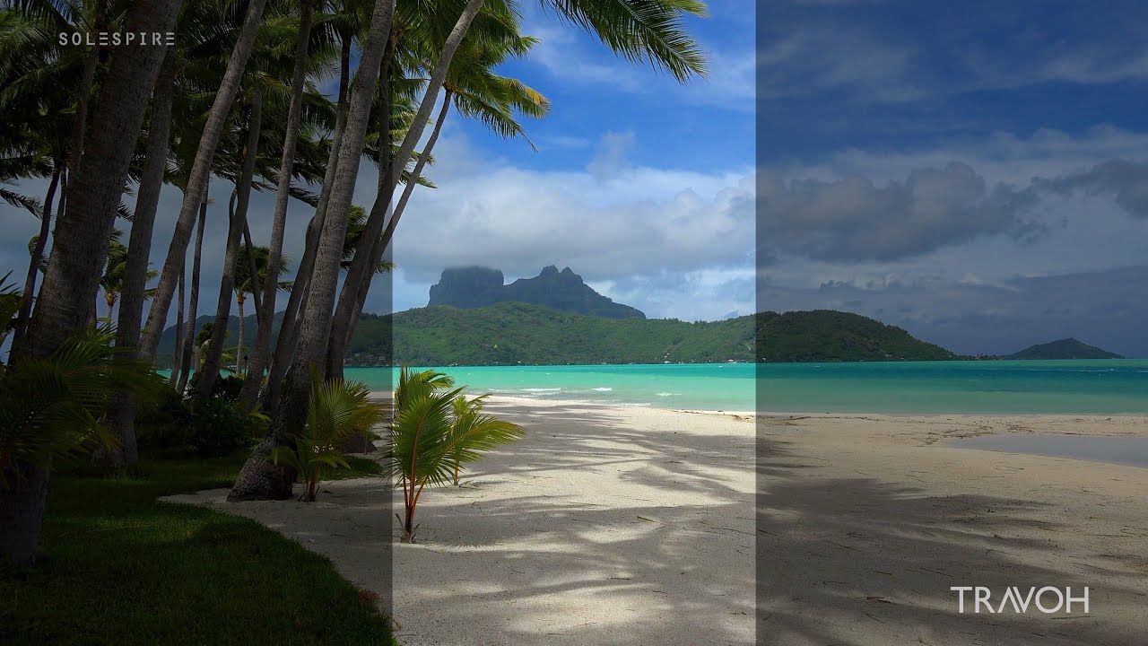 Beach Sounds, Ocean Waves, Storm Wind - Motu Tane, Bora Bora, French Polynesia - Vertical 4K Travel