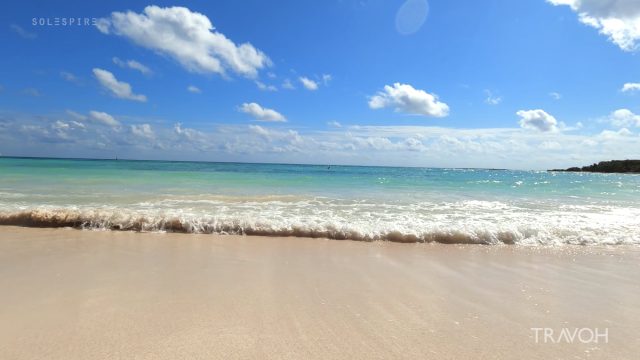 Beach Walking Tour - Calm Ocean Waves - Resort - Barcelo Maya Riviera Hotels, Mexico - 4K Travel