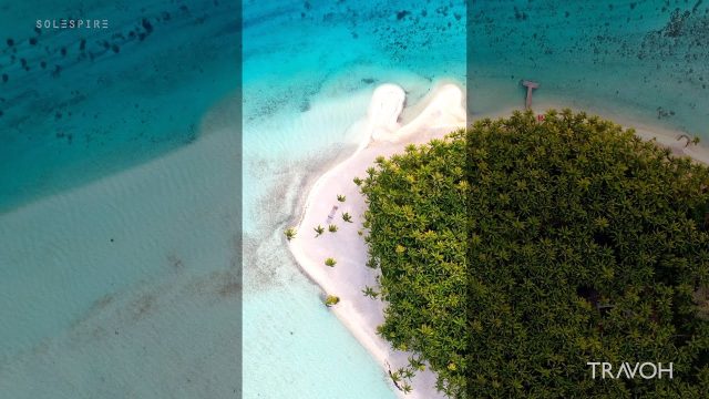 Calm Ambient Wave Landing - Motu Tane Island - Bora Bora, French Polynesia - Vertical 4K Travel