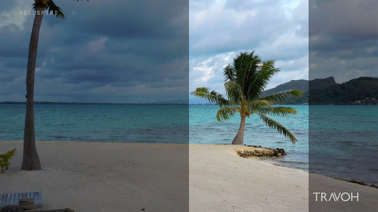 Drone Flying Out To Sea - Motu Tane Island - Bora Bora, French Polynesia - Vertical 4K Travel