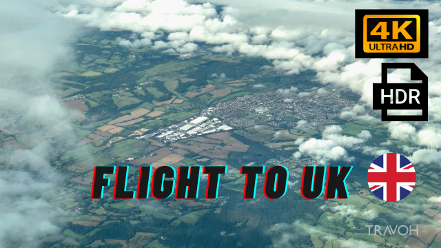 Flight From Canada To United Kingdom - HDR - 4K Ultra HD Travel Video - Relaxation