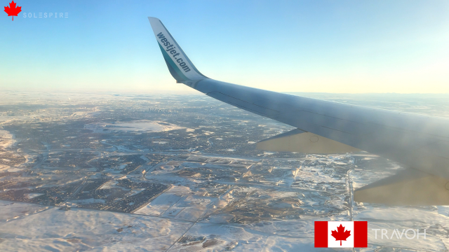 Flight Takeoff - Snowy Prairies, Relaxing Meditation Views - Calgary, Alberta, Canada - 4K Travel