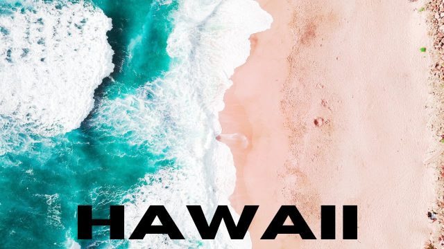 Maui, Hawaii Volcano Beach Drone Overhead Aerial View - Tropical Beach Nature Meditation - 4K Travel