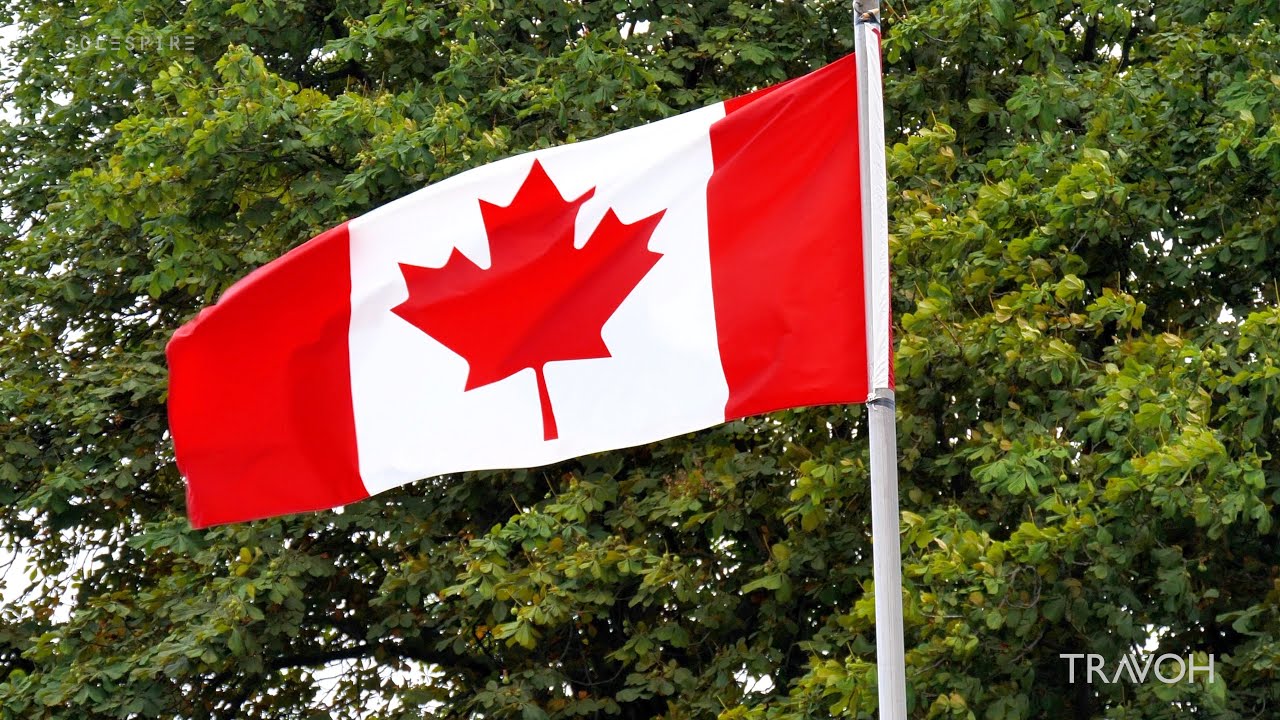 O Canada Canadian Flag - Stanley Park - Vancouver, British Columbia - 4K Travel