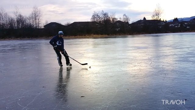 Outdoor Winter Ice Hockey - Port Coquitlam, British Columbia, Canada - Marcus Anthony - Travel
