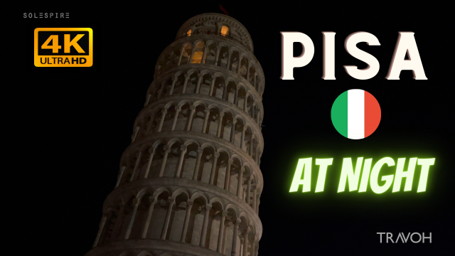 Pisa, Tuscany, Italy - Night Time Walking Tour - 4K HDR Ultra HD Travel Europe - European Culture