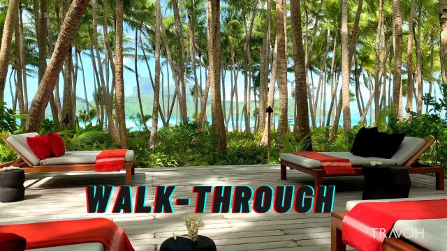 Private Island Walkthrough Relaxing Tropical Vacation Beach - Bora Bora French Polynesia - 4K Travel