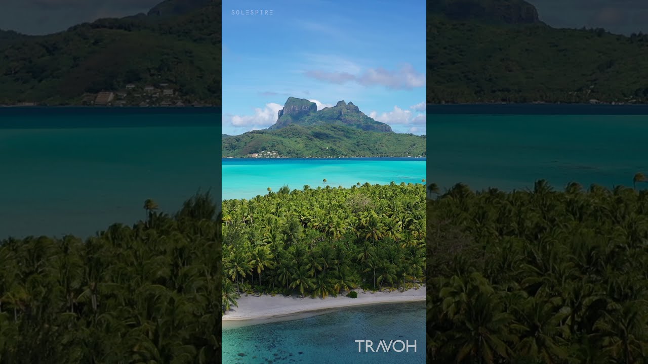 Shade to Light - Tropical Zen - Sandy Beach, Calm Sea Waves - Bora Bora, French Polynesia #shorts