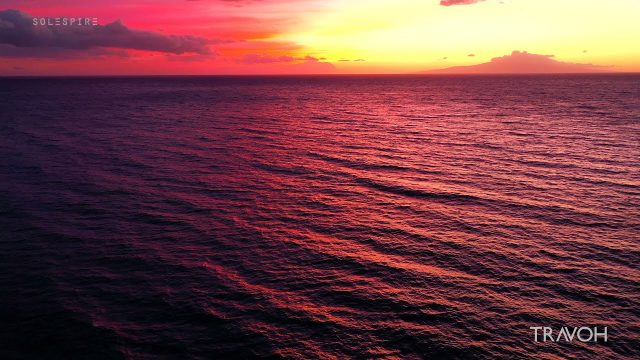 Sunset Paradise - Natural Sounds - Relaxing Waves ASMR Meditation - Maui Hawaii, USA - 4K Travel