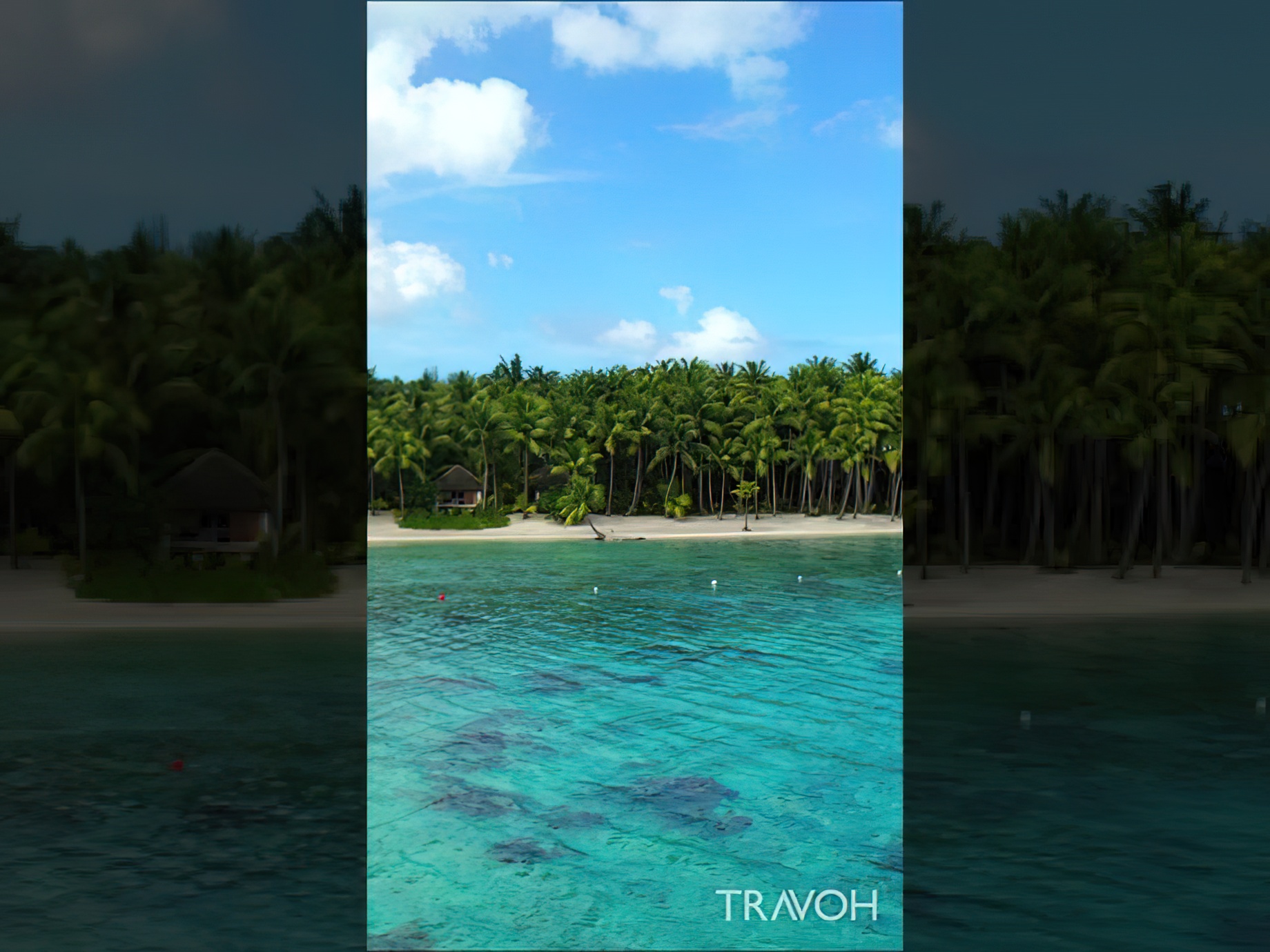 Tropical Private Island Drone Views - Motu Tane Bora Bora, French Polynesia - 4K Travel #shorts