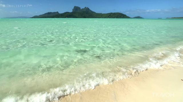 Tropical White Sand Beach Waves, Relaxing Motivate Inspire Explore - French Polynesia - 4K Travel