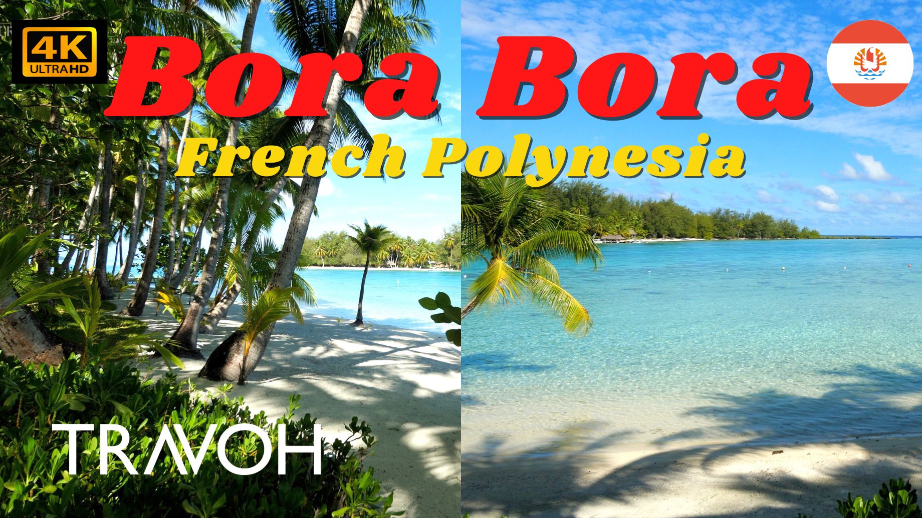 Bora Bora - Relaxing Tropical Ocean View - Motu Tane, French Polynesia - 4K Travel