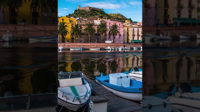Bosa, Sardinia, Italy - Mediterranean Island Paradise - Boat Views - Europe - HD Travel #shorts