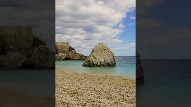 Calm Beach Waves Sardinia, Italy - Mediterranean Sea - Europe - HD Travel #shorts