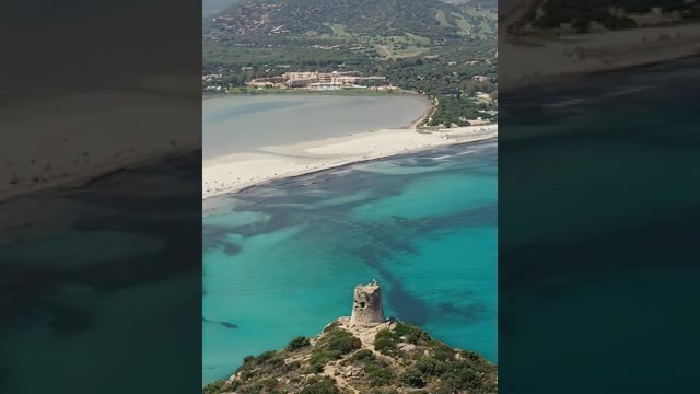 Capo Malfatano, Teulada, South Sardinia, Italy - Drone - Mediterranean Beach - HD Travel #shorts