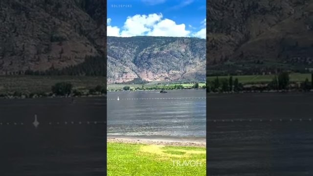 Gyro Park Osoyoos, Scenic Mountain View Ambience - British Columbia, Canada 4K HDR Travel #shorts