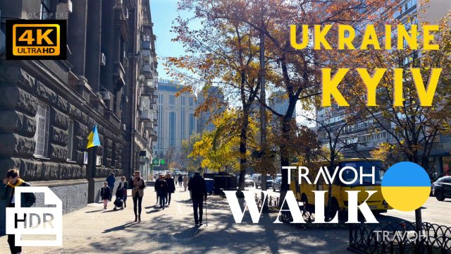 Kyiv, Ukraine Walking Tour - 2021 Memories - City Ambience ASMR - 4K HDR - Ultra HD Travel