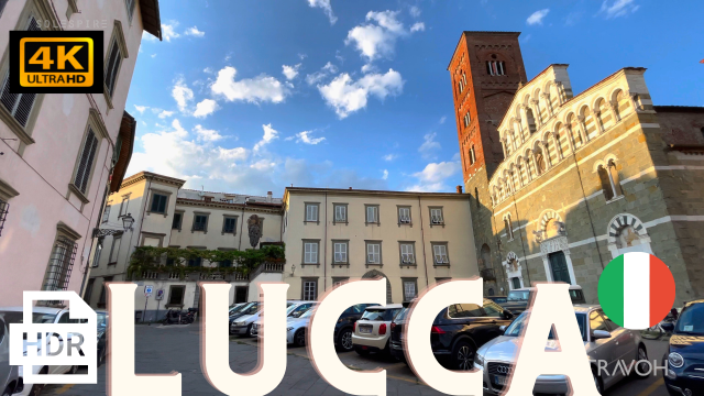 Lucca Walking Tour - Tuscany, Italy - City Ambience - 4K HDR 60fps - Culture - Ultra HD Travel