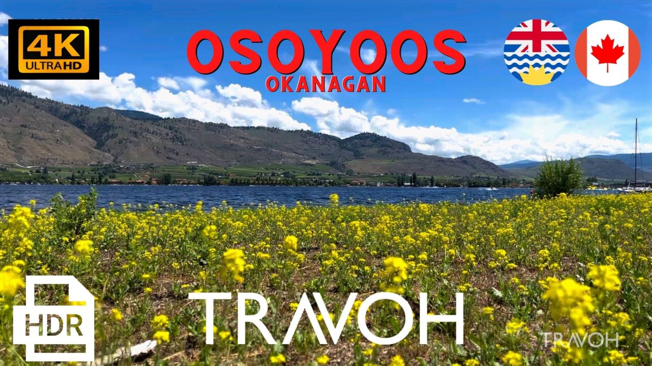 Osoyoos Walking Tour Scenic Views - British Columbia, Canada ASMR Ambience 4K HDR Travel
