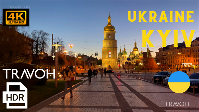 Views of Kyiv, Ukraine Walking Tour Highlights - 2021 Memories - City Ambience ASMR 4K HDR Travel