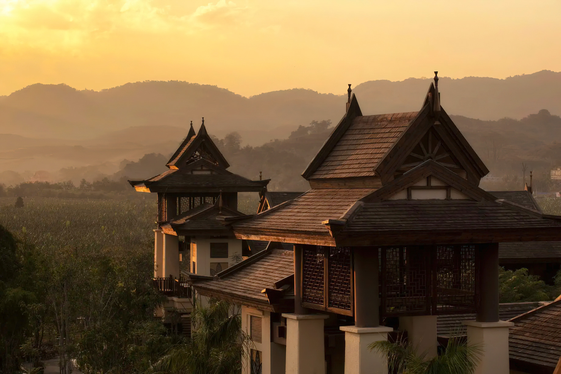 Anantara Xishuangbanna Resort - Mengla County, China - Resort Sunset